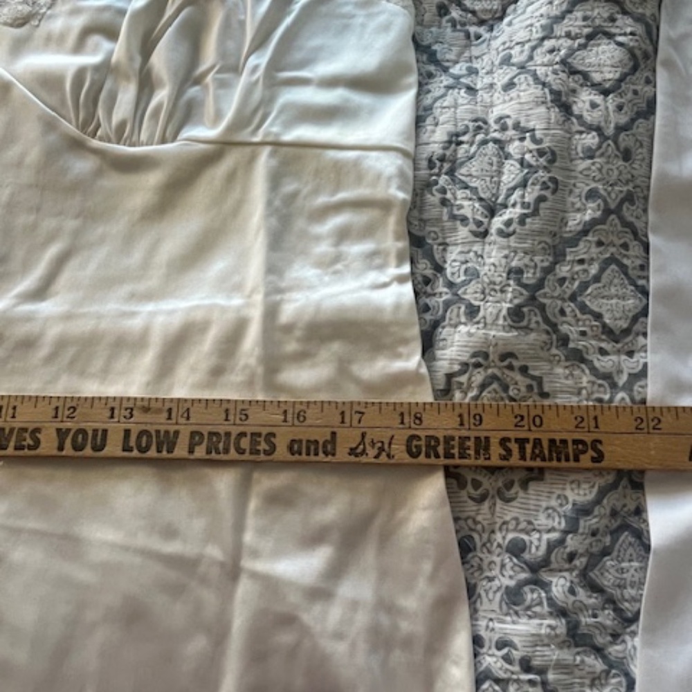 Vtg JCPenney Ivory Calf-Length Slip Sz L/XL Retro 50's Pin-Up Rockabilly - Picture 8 of 11